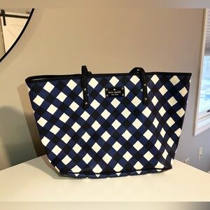 Kate Spade Navy Gingham Tote